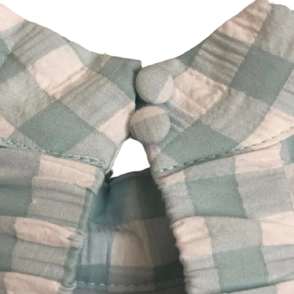 NWOT Talulah 2 Pcs Gingham Sleeveless Top Tiered Skirt Blue White Size M - Picture 11 of 15